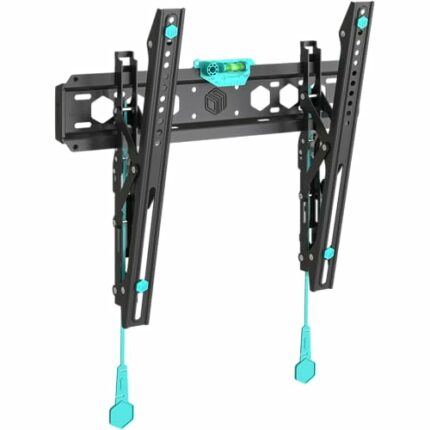 ONKRON Easy Tilt TV Wall Bracket Sturdy No-Tool Tilting up to 12° TV Wall Mount for 32-70 inch TVs Max Weight 60kg, Max VESA 400x400mm TM5 Black