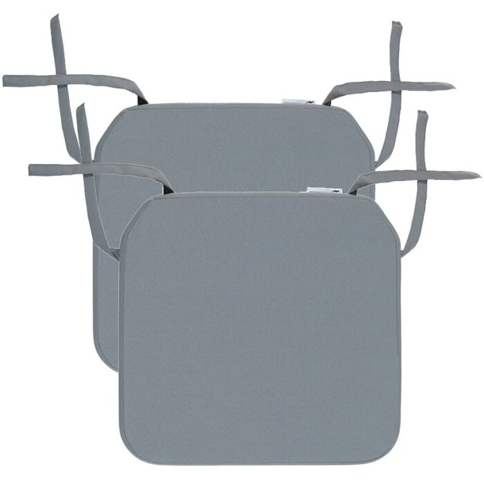 Indoor & Outdoor Chair Cushions - Water Resistant Seat Chair Pads - Best for Garden Kitchen Dining Patio Office - 1 x Seat Pad - BEIGE - 40x40x4.