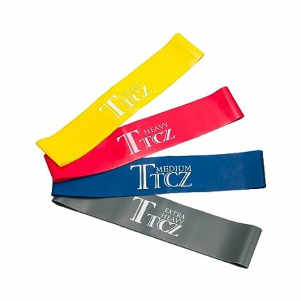 Vctitil 4 PCS Exercise Elastic Band Athletic Rubber Band Fitness Equipment Yoga Pilates Loop Cross Fit Strength Training Expander Workout for Leg