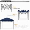 ABCCANOPY 2x2M Pop Up Gazebo Commercial Gazebo With Upgraded Roller Bag, 4 Weight Bags, Stakes and Ropes(Navy Blue)