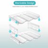 Zocipro Water Bottle Storage Rack, 2 Pack Stackable Water Bottle Organiser for Cupboard, Plastic Water Bottle Holder for Kitchen, Cupboard, Fridg