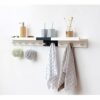 Coat Hook Wall-Mounted coat rack and Hook Bamboo Coat Rack and Hook Rack Upper Floating Shelves for Storage for Hallway Bathroom Living Room Bedr