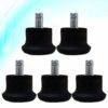 VORCOOL 5pcs Chairs Glide Castors Glides Replacement Furniture Floor Gliders for Office Home(Black)