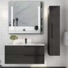 Warmiehomy LED Illuminated Bathroom Mirror Cabinet with Shaver Socket Demister Pad and Sensor 640x600mm