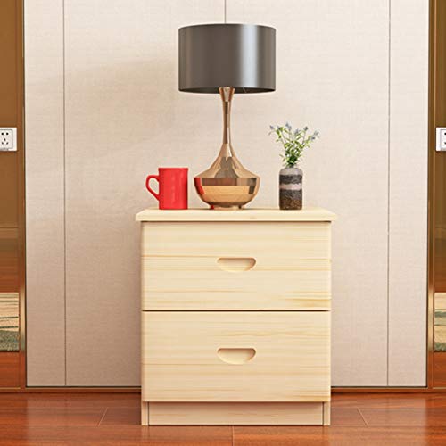LUKEO Simple Bedside Table All Solid Wood Simple Bedroom Storage Cabinet, Bedside Storage Bedside Table
