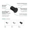 COSMIC - Swivel Towel Rail for Bathroom | Matte Black Finish | Easy Installation with Screws | Dimensions 3 x 11 x 40 cm