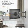VonHaus TV Wall Bracket for 13-27" Screens, Articulating TV Bracket, Wall Mount with Full Tilt Swivel & Extension, 20kg Capacity, Max VESA: 100x1