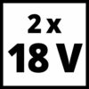 Einhell Power X-Change 18V, 4.0Ah Lithium-Ion Battery Twin Pack - 2 x 4,0Ah Batteries Universally Compatible With All Einhell PXC Power Tools And