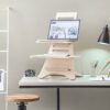 HumbleWorks. Stan-1 (Natural Wood). Ergonomic, height-adjustable standing desk. Standup Desk, Standing desk converter for Home Office, supports l