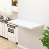 ZAKSEM Wall Table Folding Kitchen Wood Dining Tables Living Room Furniture Kitchen Multipurpose Computer Laptop Desk Space Saving White-120 40cm