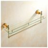 Glass Shelf Wall-mounted Bathroom Shower Room Towel Rack Convenient and Practical Single-layer Kitchen Storage Rack
