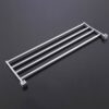 N/A Bathroom Towel Racks Foldable Alumimum Chrome Towel Holder Wall Mounted Towel Shelf with Hooks
