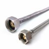 1/2" x 3/4" BSP 500mm Long Flexible Braided Hose Bath Tap Flex Connector