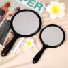 Handheld Mirror 2 Piece Travel Handheld Mirror Mirror Multi-Purpose Hand Mirror Makeup Mirror with Handheld Magnifying Makeup Mirror with 3X Doub