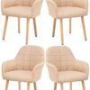 dining chair Dining Chairs Set - Corner Kitchen Counter Chairs, Dining and Kitchen Side Chair with Wood Legs Accent Chair Backrest Armchair for L
