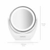Medisana CM 835 round make-up mirror - Table mirror with LED lighting and 5x magnification - Make-up mirror with 360° swivel function