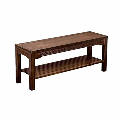 DINGZZ Shoe Bench, 2-Tier Shoe Rack, Shoe Storage Organizer with Seat, Ideal for Living Room, Bedroom and Hallway, Easy Assembly