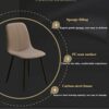 dining chair Kitchen Dining Room Furniture Chairs Faux Matte Suede Leather Dining Chairs For Living Room Terrace Office Kitchen Lounging (Color :