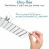 COMLIFE Fixed Shower Head 12Inch Square Rain Fixed Shower Head 304 Stainless Steel High Pressure Rainfall Shower Head with 144 Silicone Jets for