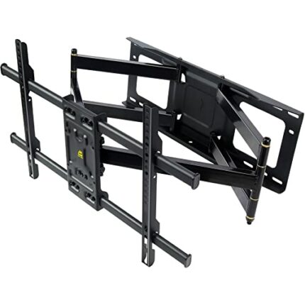 TV Wall Bracket for 37-86 Inch TVs, Long Reach TV Wall Bracket with 765mm Smooth Extension, Dual Arm Full Motion Tilt & Swivel TV Bracket Wall Mo