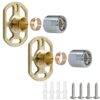 Bar Valve Fixing Kit, 1 Pair Chrome BSP Wall Mounting Bar Valve Fixing Brackets for Bar Shower, Bath Mixer Tap