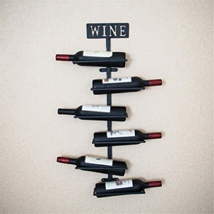 TFIIEXFL 6 bottles of wine bottle rack bracket iron wall-mounted wine rack bracket bar storage