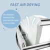 BIGLUFU Towel Rail Self Adhesive 2-Tier Bath Towel Rack Wall Mounted, SUS 304 Stainless Steel Towel Holder with 2 Hooks Towel Shelf Bar for Bathr