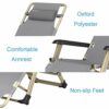 ZHJYD Household products Sun Lounger Recliner Chairs Foldable Reclining Chair with Padded Cushion Outdoor Camping, Beach Deck Chair - Gray