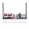 Stylish Simplicity Industrial Minimalist Stylish Simplicity Wine Rack Metal Simple Creative Multi-Function Display Storage Wine Glass Holder Adju