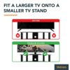 MAHARA Black Table Top TV Stand Base Replacement Pedestal With Tilting Bracket For 32-50 Inch - TV Brackets with VESA Wall Mount Compatibility 40