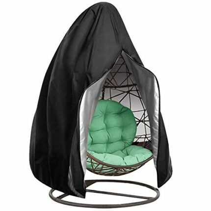 Chstarina Garden Egg Chair Cover 190 * 115cm Large Anti Dust Swing Chair Cover with Zipper and Drawsting, Oxford Waterproof Heavy Duty Chair Prot