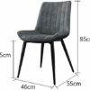 dining chair Kitchen Dining Room Furniture Chairs Set Of 4 Dining Chairs Kitchen Chair Modern Frosted Leather Metal Non-Slip Feet For Suitable Si