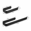 Pack of 2 Bathroom Towel Rails, Black, 19 cm/32.5 cm, Shower Towel Holder, Washbasin Cabinet, Bathroom Body Mounting [No Drilling]