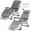 ZHJYD Household products Sun Lounger Recliner Chairs Foldable Reclining Chair with Padded Cushion Outdoor Camping, Beach Deck Chair - Gray