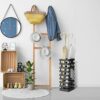 Tudomro Umbrella Stands for Entryway Large Metal Umbrella Holder with Removable Water Tray and Hooks Decor Freestanding Rectangular Umbrella Holl