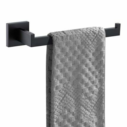Matte Black Towel Bar Hand Towel Holder Towel Rack Towel Ring Bathroom Hardware Accessories Stainless Steel Wall Mounted