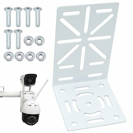 Universal Pole Mount Bracket, L-shaped Wall Mount for Camera, Camera Wall Mount for Indoor and Outdoor Security Surveillance Systems