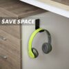 4 Pieces Headphone Hanger Headphone Hook Headset Holders Headphone Wall Mount with Adhesive Glues Headset Acrylic Holder Mount for General Purpos