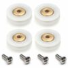 YUANQIAN Replacement Shower Door Rollers/Runners/Wheels V Grooved 19mm Diameter YQ19 (V Grooved 19mm 4pcs)
