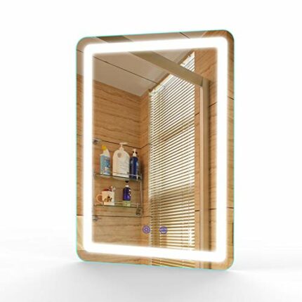 Illuminated LED Bathroom Mirror Light, Modern Bathroom Mirrors 700 X 500Mm, with Touch Sensor Switch Control, Anti-Fog Function, for Home, Bathro