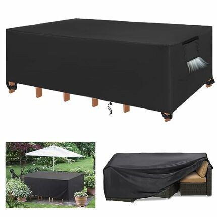 XSQD Garden Furniture Cover Waterproof, Outdoor Furniture Covers, Heavy Duty 420D Oxford Fabric Patio Furniture Covers Waterproof, Garden Table C