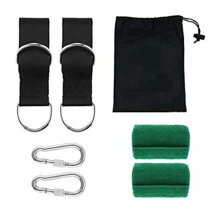 Namvo Tree Swing Straps Hanging Straps Kit Holds 300KG, Ultra Strong 2M/6.56ft Swing Hanging Strap With Safer Lock Snap Carabiner Hooks and Tree