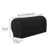 Amusingtao Armrest Covers Sofa Set of 2 Stretch Armchair Couch Anti-Slip Waterproof Furniture Protector Slipcovers for Armrest Chair Covers (Blac