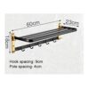 HIGOH Towel Racks,Bathroom Towel Rack Wall Mounted Towel Holder,Space Aluminum Bathroom Shelf,Wall-Mounted Light Toilet Toilet Storage Towel Bar
