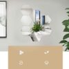yoligan 12pcs 3D Modern Mirror Geometric Hexagon Acrylic Wall Sticker Decor Art Home DIY