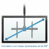 Mount-It! TV Ceiling Mount Bracket, Adjustable Height Full Motion 360 Deg Rotation Tilting Swiveling for Flat Panel LCD LED OLED Plasma TVs, Fits