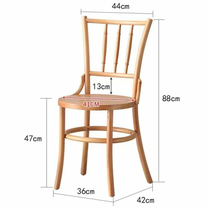 JJZXD Solid Wood Dining Chair Rattan Weaving Backrest Stool Living Room Chair Retro Nostalgia Home Furniture