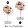 Anika 66959 Chrome Finish Vanity Mirror | Bathroom/Makeup/Bedroom | 360° Swivel Rotation | Dual Magnification | 29cm x 18cm x 13cm