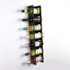 Steel Wall Mounted Cabinet Narrow Wine Rack - Durable, Tall Vertical 7 Bottle Holder Storage - Small Wine Rack for Bar, Home, Wine Cellar, Kitche