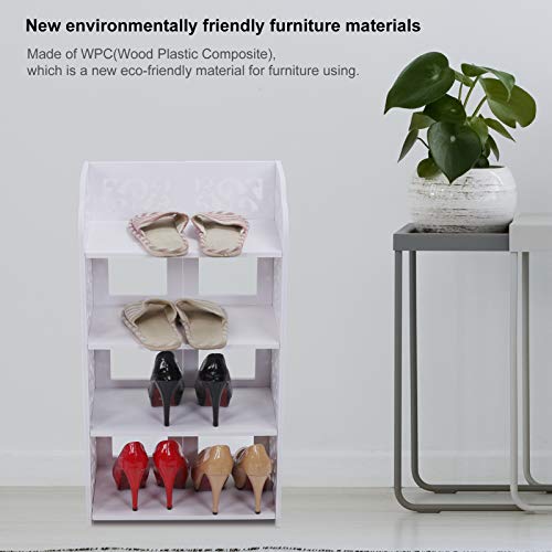 Ejoyous Shoes OrganizerShoe Rack Stand, Space Saving Smooth Surface Hoes Rack PVC Wood Plastic for Living Room